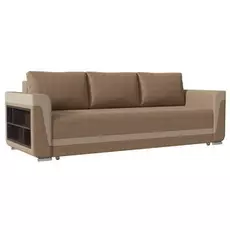 Диван прямой Фаворит Люкс Коричневый еврокнижка