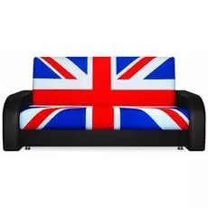 Диван прямой принт Британия книжка