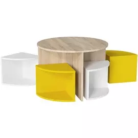 Комплект детский стол со стулом Юниор Оранжевая Корова