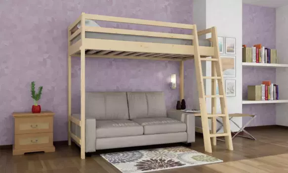 Кровать чердак ДК08 с диваном