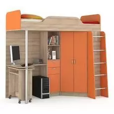 Кровать-чердак со столом Неаполь