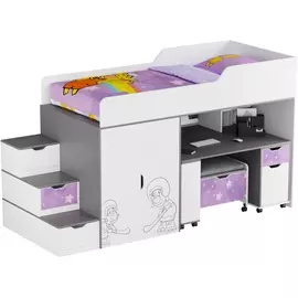 Кровать-чердак Софити Оранжевая Корова