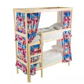 Кровать двухъярусная С каркасом для штор