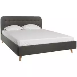 Кровать Сканди с ортопедическим основанием и подъемным механизмом рогожка Lega Grey