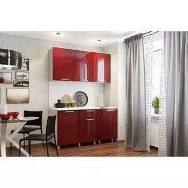 Кухня модульная Гранат 1,5 МДФ глянец