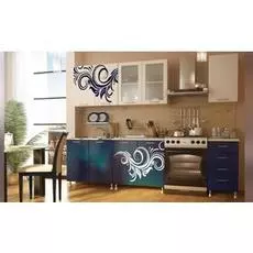 Кухня модульная с фотопечатью Индиго