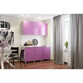 Кухня модульная Сирень 1,5 МДФ глянец