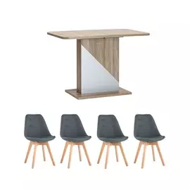 Обеденная группа Accent стол+4 стула Tariq голубые