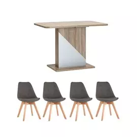 Обеденная группа Accent стол+4 стула Tariq серые