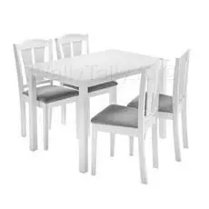 Обеденная группа Mali (стол и 4 стула) white / grey