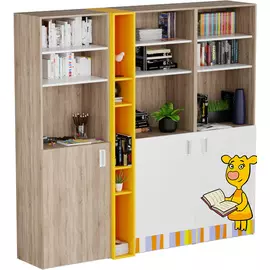 Шкаф книжный Юниор Оранжевая Корова