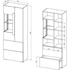 Шкаф-витрина Куба 1