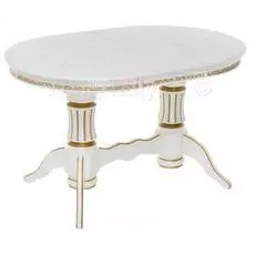 Стол Герцог молочный с золотой патиной