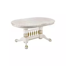Стол Кантри молочный с золотой патиной