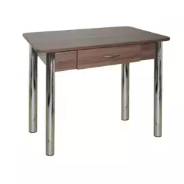 Стол обеденный с ящиком Люкс 2 Ясень Шимо темный