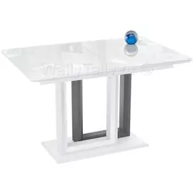 Стол обеденный Санса белый / белая шагрень
