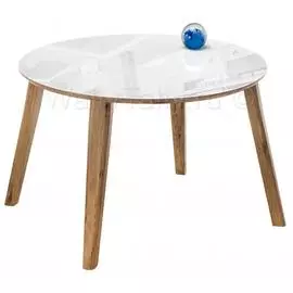 Стол обеденный Семвэлл белый / дуб монтана