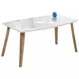 Стол обеденный Серсея белый / дуб монтана