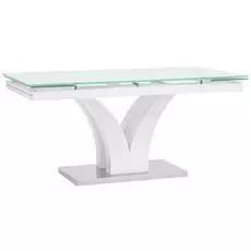 Стол обеденный Верона раскладной 160 белый лофт глянец