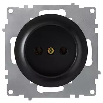 Розетка OneKeyElectro без заземления Чёрный