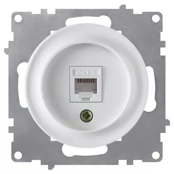 Розетка телефонная RJ-11 OneKeyElectro Белый