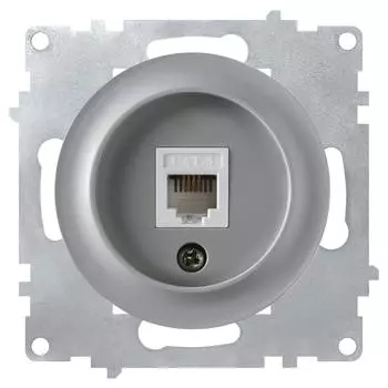 Розетка телефонная RJ-11 OneKeyElectro Серый