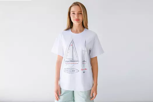 Футболка Yacht Drawing женская XS-S