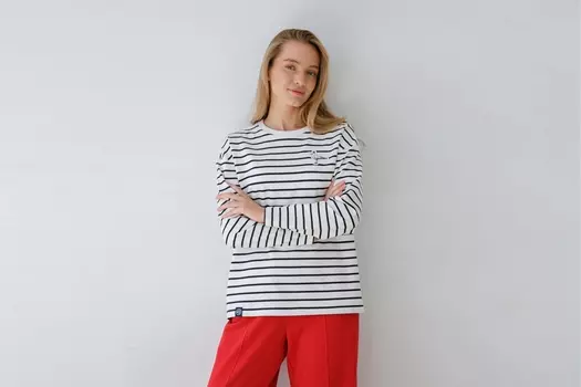 Лонгслив тельняшка Верфь х Captain's Mate женский M-L