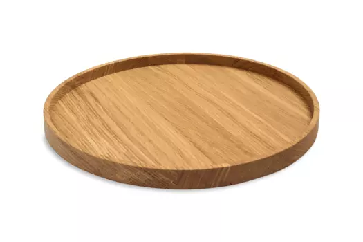 Поднос деревянный дуб круглый M 28 см