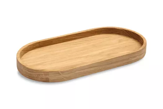 Поднос деревянный дуб овальный 24*12 см