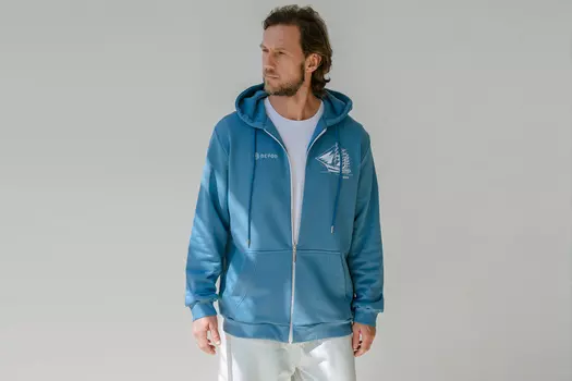 Толстовка на молнии с капюшоном Мир мужская L