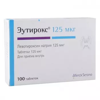 Эутирокс таблетки 125 мкг 100 шт.