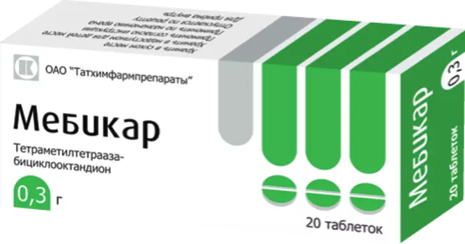 Мебикар таблетки 300 мг 20 шт.
