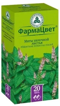 Мяты перечной листья фильтр-пакеты 1,5 г 20 шт.