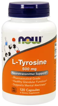 NOW Foods L-Тирозин капсулы 500 мг 120 шт.