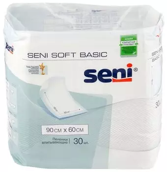 Seni Soft Basic Пеленки для взрослых 90х60 см 30 шт.