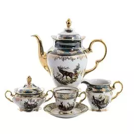 Кофейный сервиз на 6 персон «Queen's Crown Охота»