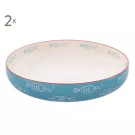 Набор из 2 глубоких тарелок "Swimming fish"