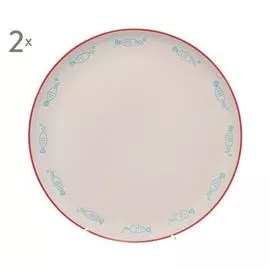 Набор из 2 тарелок "Swimming fish"