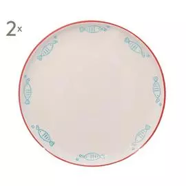 Набор из 2 тарелок "Swimming fish"