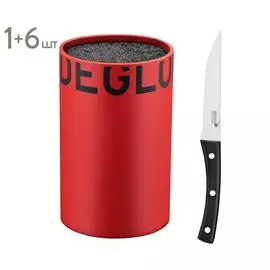 Набор из 6 ножей для стейка и подставки «Brasserie»