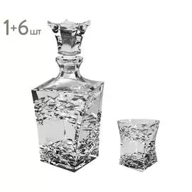 Набор из 6 стаканов и штофа для виски