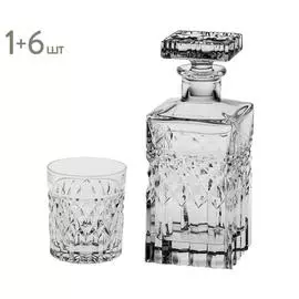 Набор из 6 стаканов и штофа для виски