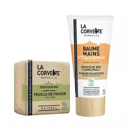 Набор из крема для рук и мыла «Douceur Bio - Лист Инжирного Дерева»