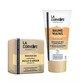 Набор из крема для рук и мыла «Douceur Bio - Масло Арганы»