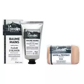 Набор из крема для рук и мыла «Роза»