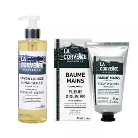 Набор из крема для рук и жидкого мыла «Вербена, Лимон»