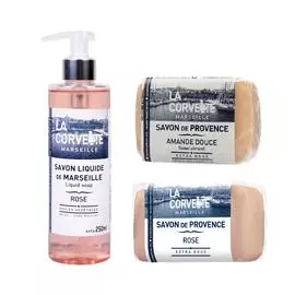 Набор из жидкого мыла «Роза» и 2 Мыл