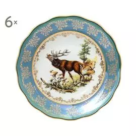 Набор обеденных тарелок «Queen's Crown Охота»