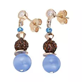 Серьги "Blue-Brown"